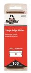 Сменные лезвия стальные American Line (толщина 0,2286 мм., ширина 40 мм, 100 шт. в упаковке), 66-0089