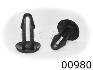 00980 Клипса автомобильная ACURA/HONDA/LEXUS/TOYOTA, Rokland - Замена стекла, оборудование, инструмент, Ремонт стекол, Полировка стекол. Защитная пленка ClearPlex. Тонировочная пленка.