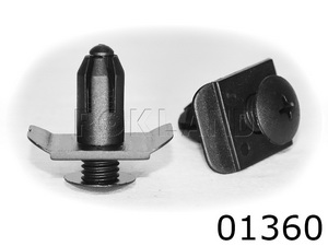 01360 Клипса автомобильная HYUNDAI/INFINITI/KIA/MAZDA/NISSAN, Rokland - Замена стекла, оборудование, инструмент, Ремонт стекол, Полировка стекол. Защитная пленка ClearPlex. Тонировочная пленка.