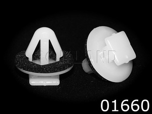 01660 БЕЛАЯ Клипса автомобильная GM/LEXUS/PONTIAC/TOYOTA, Rokland - Замена стекла, оборудование, инструмент, Ремонт стекол, Полировка стекол. Защитная пленка ClearPlex. Тонировочная пленка.