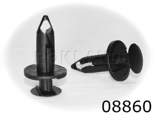 08860 Клипса автомобильная AUDI/FORD/RENAULT/VW, Rokland - Замена стекла, оборудование, инструмент, Ремонт стекол, Полировка стекол. Защитная пленка ClearPlex. Тонировочная пленка.