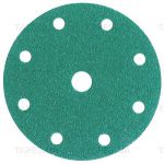 3М 245 зелёные, 9 отверстий, диаметр 150 мм, Зерно P 80