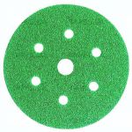 3М 245 зелёные, 7 отверстий, диаметр 150 мм, Зерно P 80