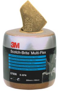 Листы в рулонах, Scotch-Brite Multi-Flex, Скотч-брайт, 100 х 200 мм, медный, ЗМ, 7906 - Замена стекла, оборудование, инструмент, Ремонт стекол, Полировка стекол. Защитная пленка ClearPlex. Тонировочная пленка.