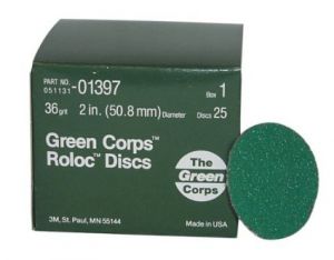 Зачистной круг Roloc Green Corps, Р36, диаметр 50мм, ЗМ, PN1397 - Замена стекла, оборудование, инструмент, Ремонт стекол, Полировка стекол. Защитная пленка ClearPlex. Тонировочная пленка.