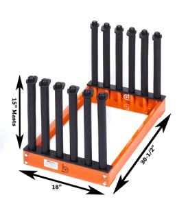 Стойка для стекол на 5 слотов с 15" мачтами, Equalizer, BS1047 - Замена стекла, оборудование, инструмент, Ремонт стекол, Полировка стекол. Защитная пленка ClearPlex. Тонировочная пленка.
