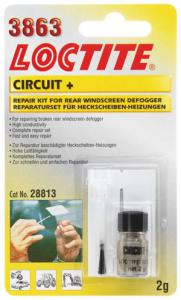 Набор для ремонта нитей обогрева заднего стекла Loctite 3863 2g De/Au, 1151364 - Замена стекла, оборудование, инструмент, Ремонт стекол, Полировка стекол. Защитная пленка ClearPlex. Тонировочная пленка.