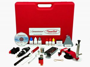 Большой набор для ремонта стекол PowerTech Deluxe Windshield Repair Kit - Замена стекла, оборудование, инструмент, Ремонт стекол, Полировка стекол. Защитная пленка ClearPlex. Тонировочная пленка.